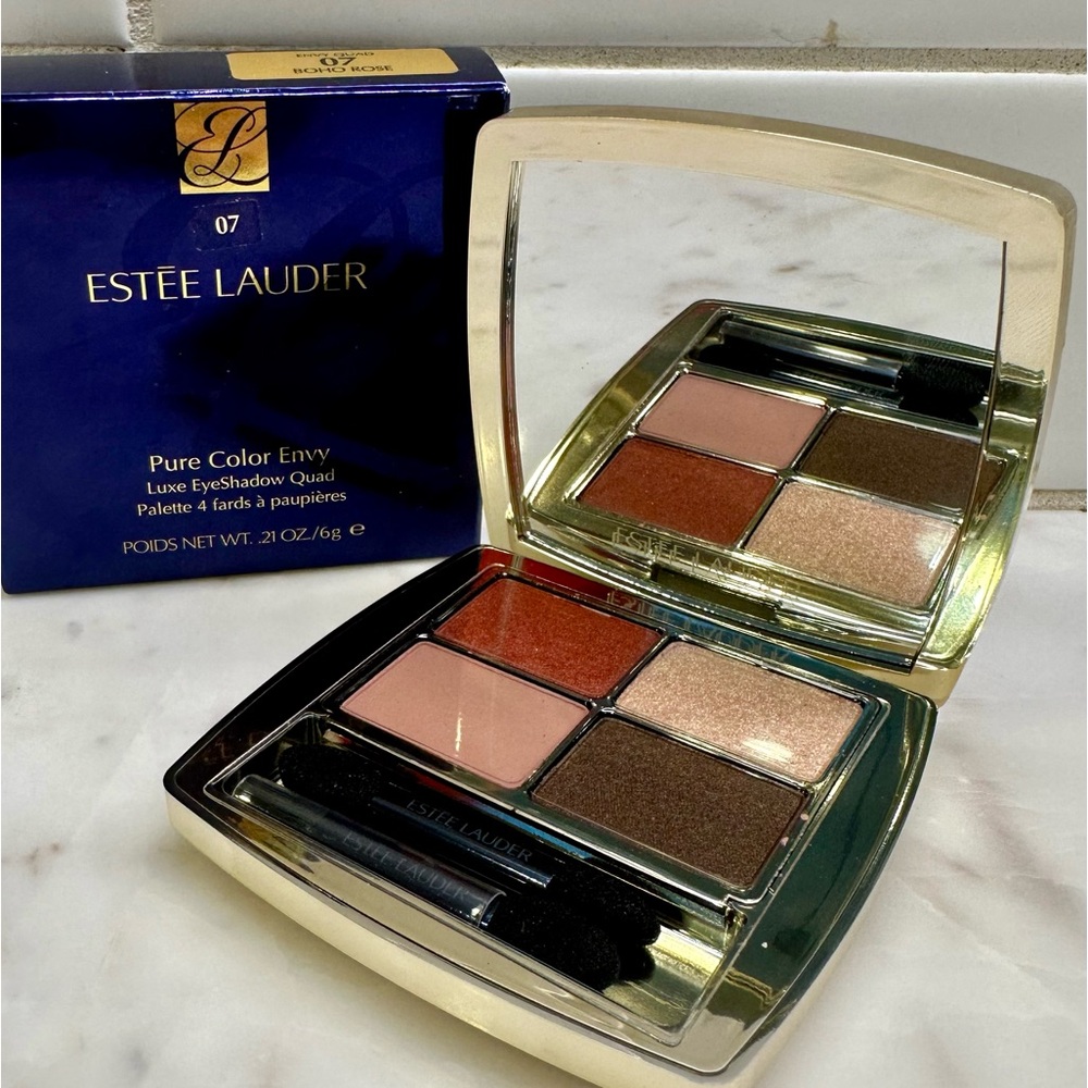ESTEE LAUDER 🔷 Pure Color Envy Luxe EyeShadow Quad 🔹07 BOHO ROSE 🔹NIB
